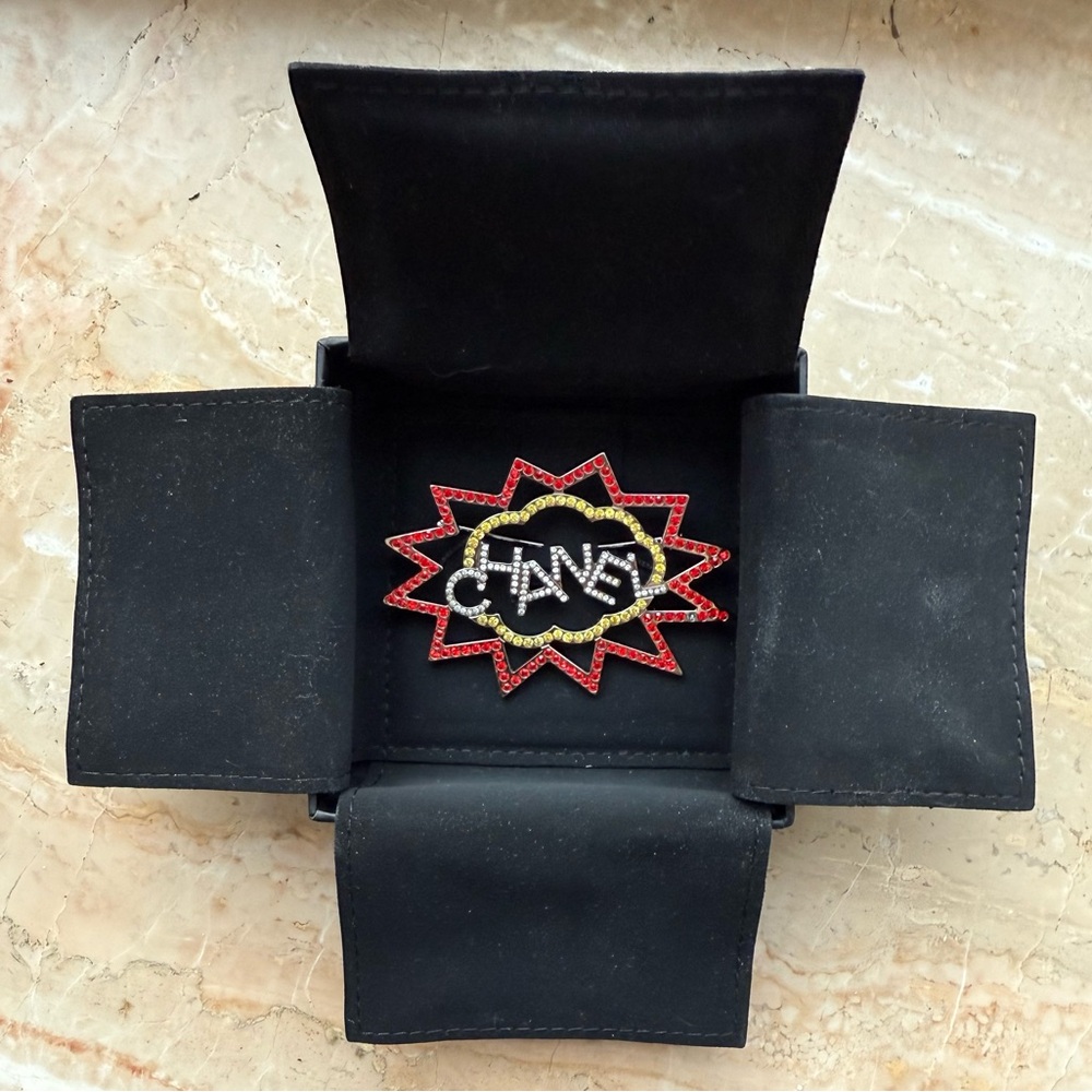 Chanel “Explosion” Red and Yellow Brooche